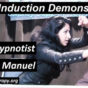 Female Stage Hypnotist: Rapid Induction demonstration on live TV. Nadeen Manuel Hypnosis