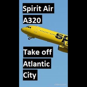Spirit airline A319 takes off from Atlantic City airport #shorts