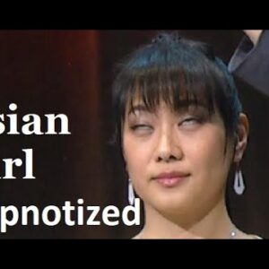 Asian model hypnotized on Live TV. Real Hypnosis Video. 催眠