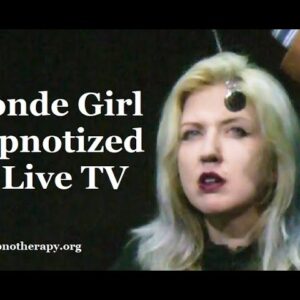 Blonde Girl hypnotized on Live TV. #hypnosis #hypno